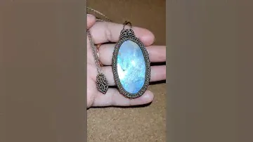 Кулон с лунным камнем. Натуральный камень. техника макраме. macrame. ручная работа