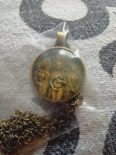 🛍 Азиатских Винтаж статуя Триединая луна ожерелье богини Древо жизни Wicca пентаграмма волшебный амулет кулон ожерелье для женщин подарок колье-чокер-4