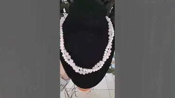 Украшение из розового кварца и речного жемчуга. #натуральныекамни #малахитоваяшкатулка