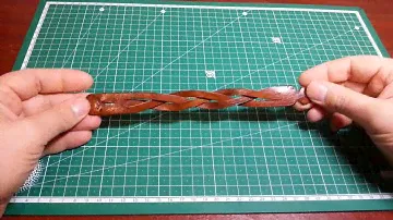 Браслет-косичка из кожи своими руками.